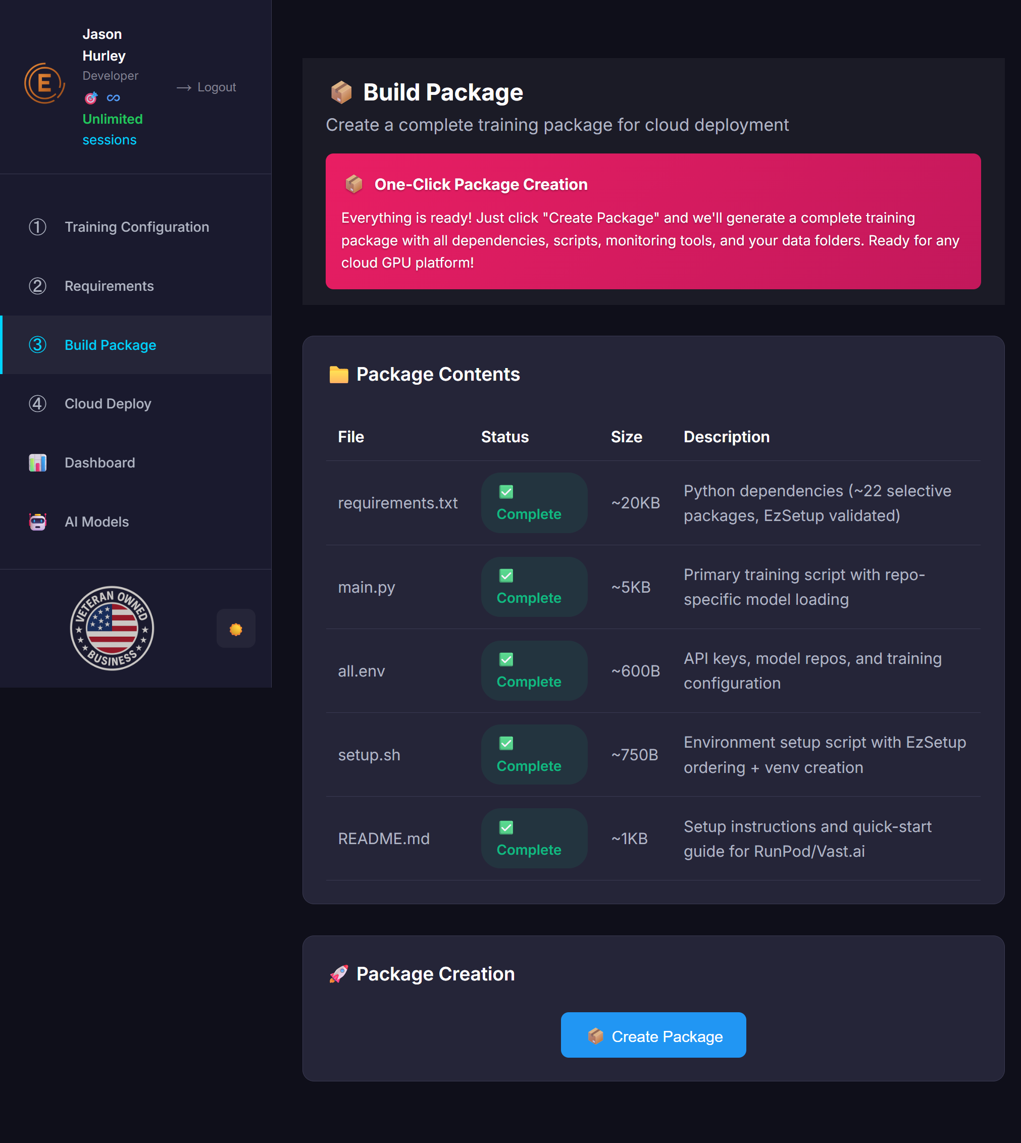 Package builder